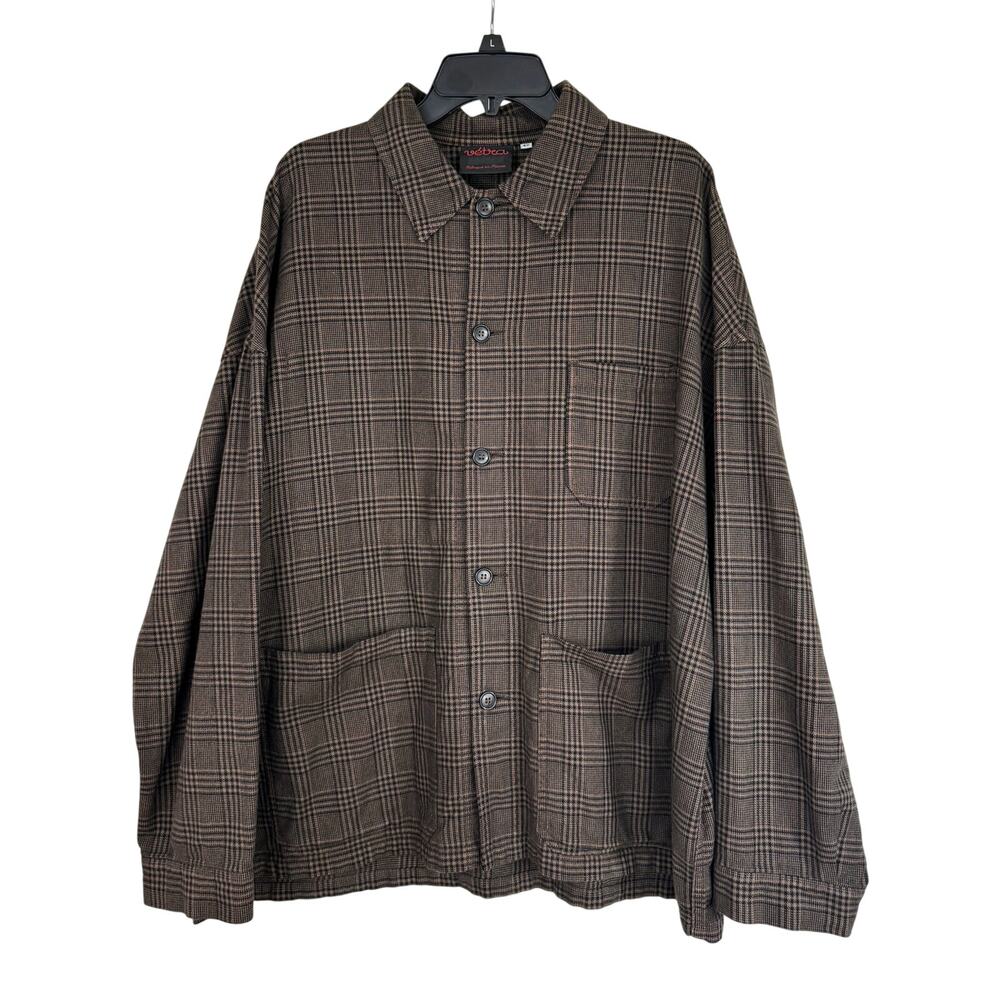 VETRA Plaid Chore Coat Shirt Workwear Jacket 46 XXL